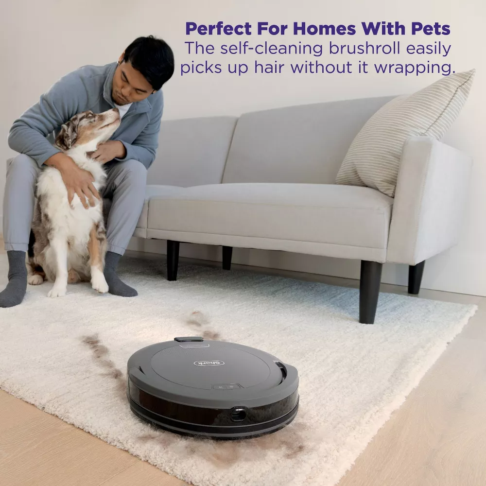 Shark Navigator Cordless Robot Vacuum with SmartPath Navigation and Self-Cleaning Brushroll RV2110 Gray - Image 5