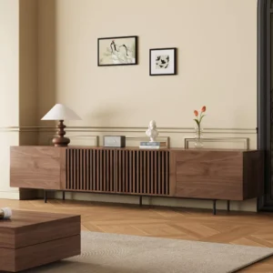 TV Stand Luck Live Mid-Century Modern 94.48" medieval modern walnut color TV cabinet